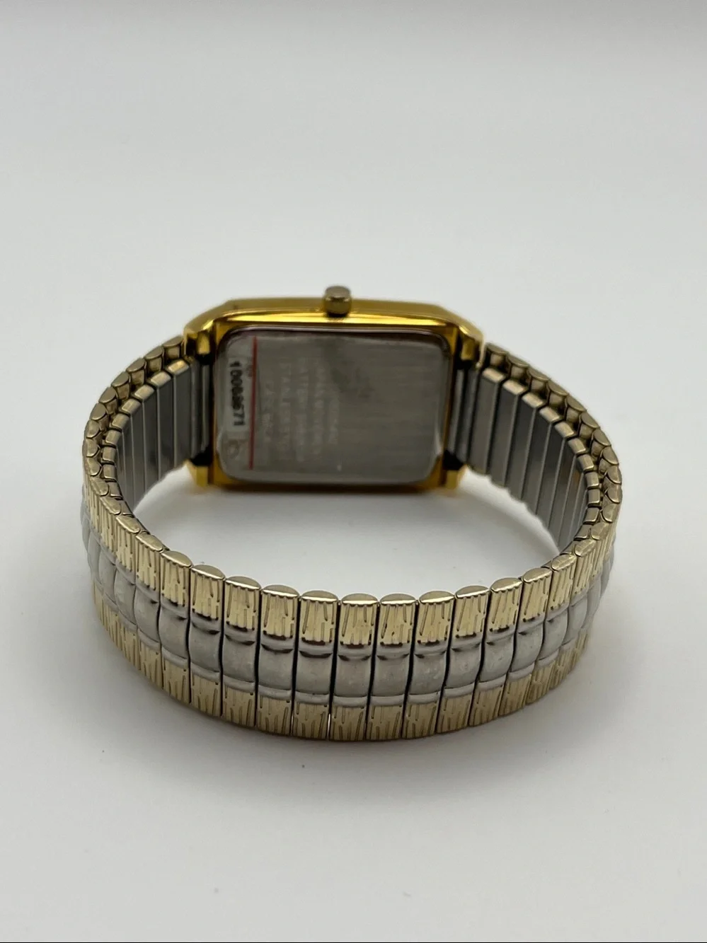 Gold & Silver Two-Tone Men's Analog Watch with Black Dial